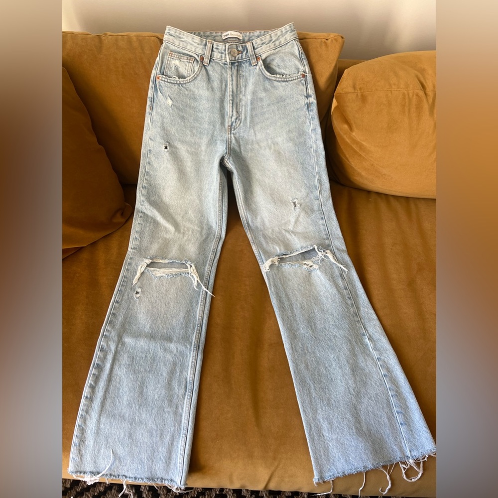 Zara Wide Leg Full Length Jeans